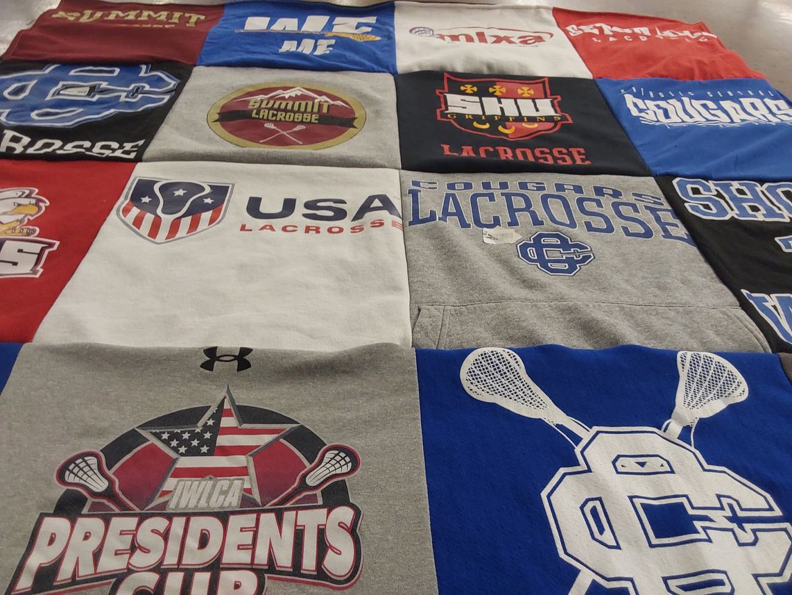 T-shirt quilt featuring cougars, grizzlies by Jennifer from MI