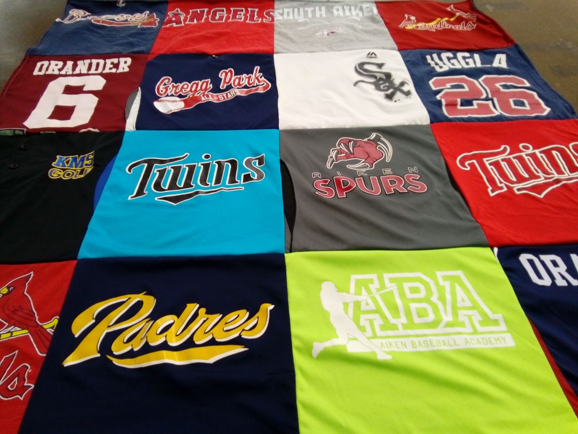 T-shirt quilt featuring minnesota twins, san diego padres by Stephanie from SC