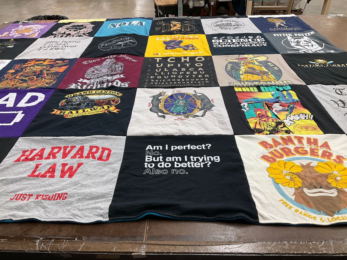 T-shirt quilt from harvard university by Douglas from LA