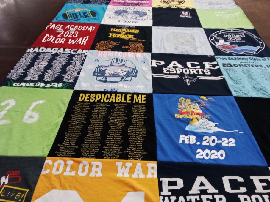 T-shirt quilt featuring pace academy water polo by Virginia from GA