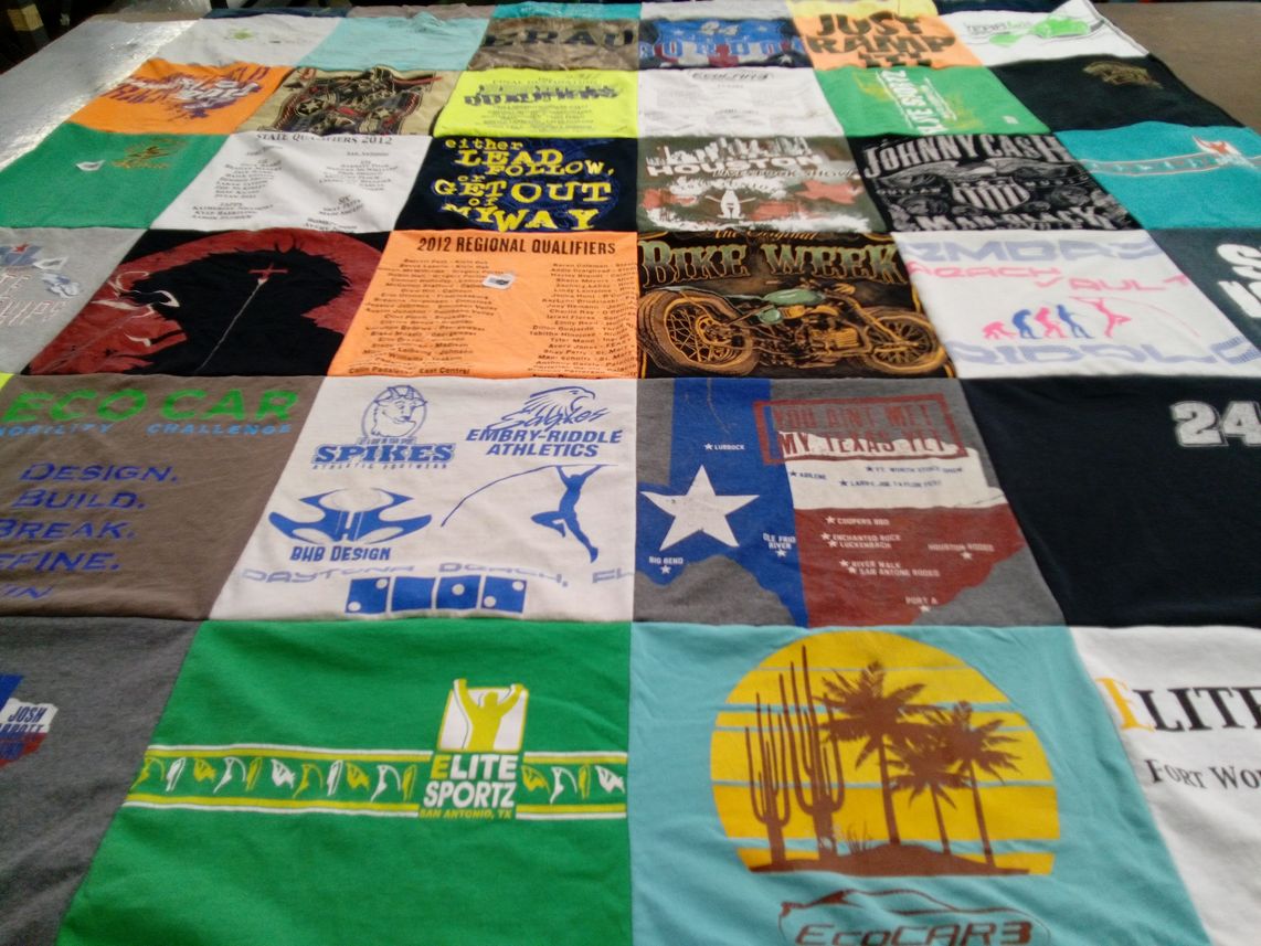 T-shirt quilt from embry-riddle aeronautical university by Alexandra from MI