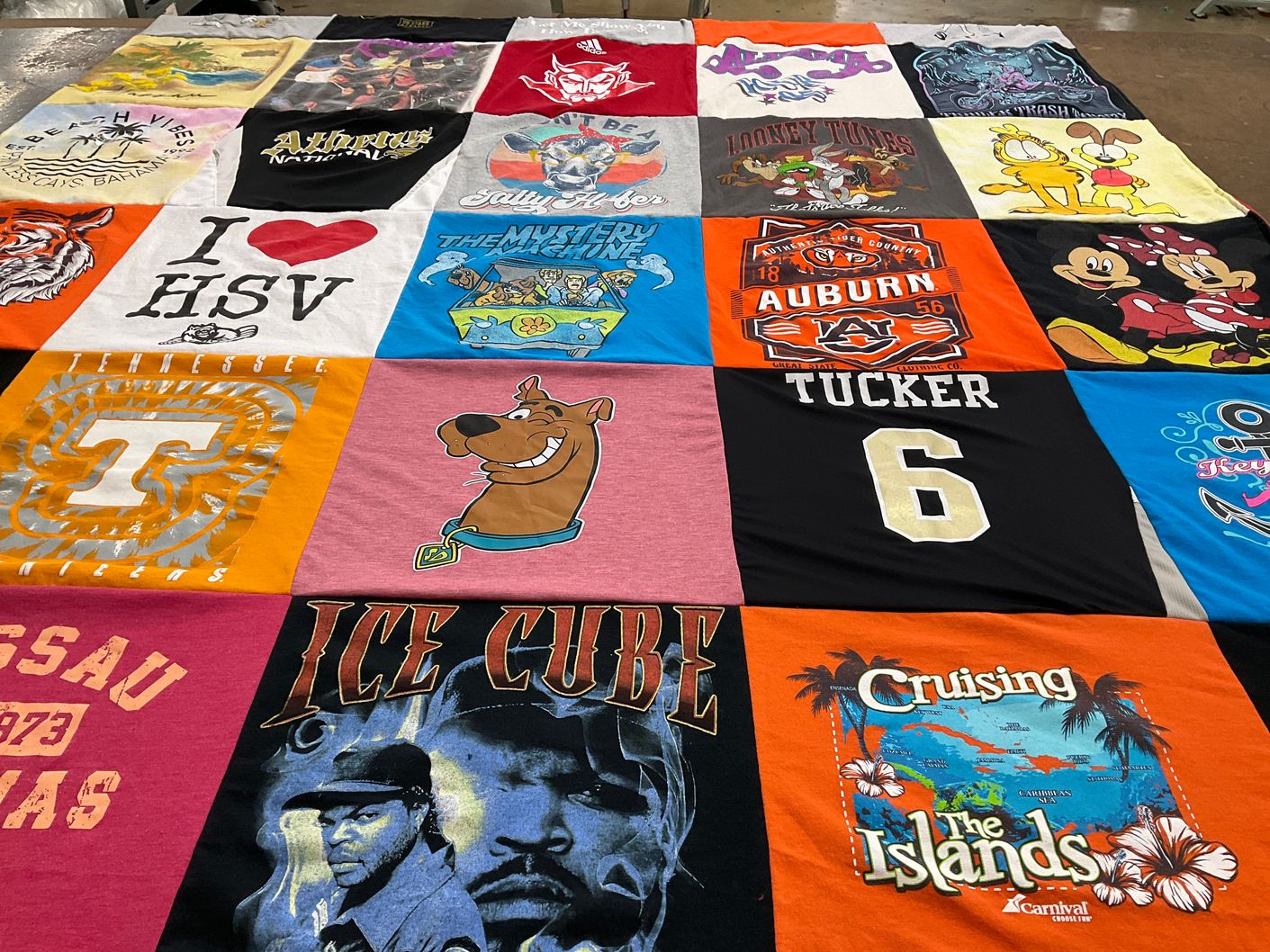 T-shirt quilt featuring auburn university by Michelle from AL