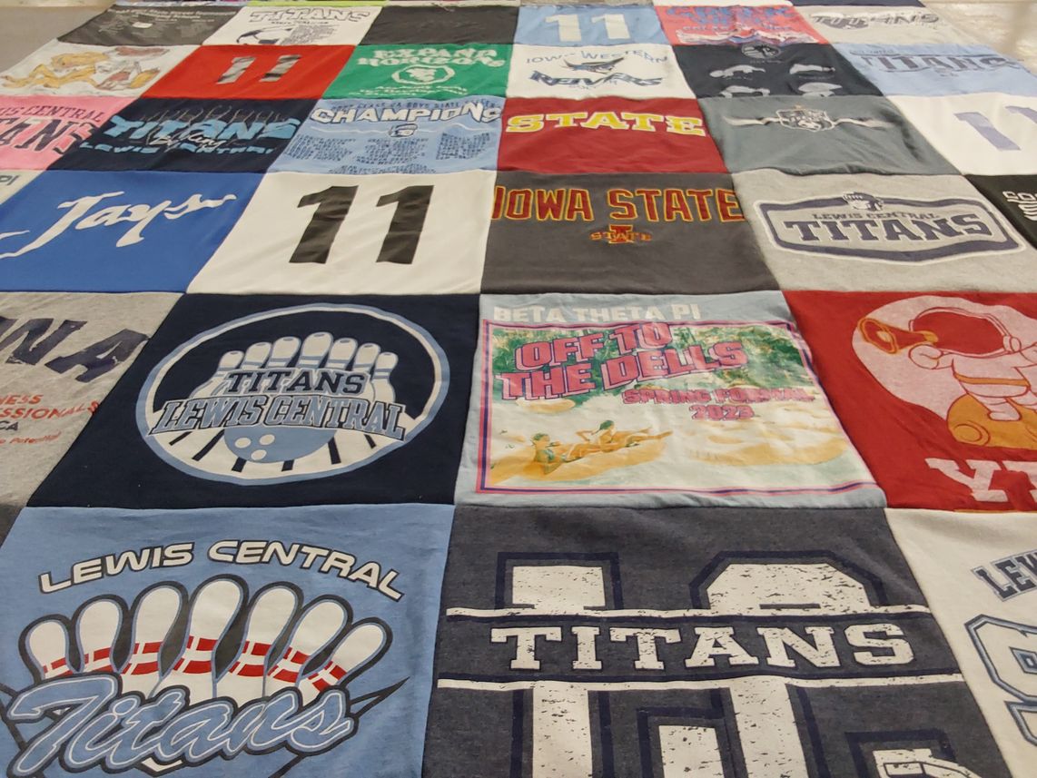 T-shirt quilt featuring lewis central titans by Jennifer from IA