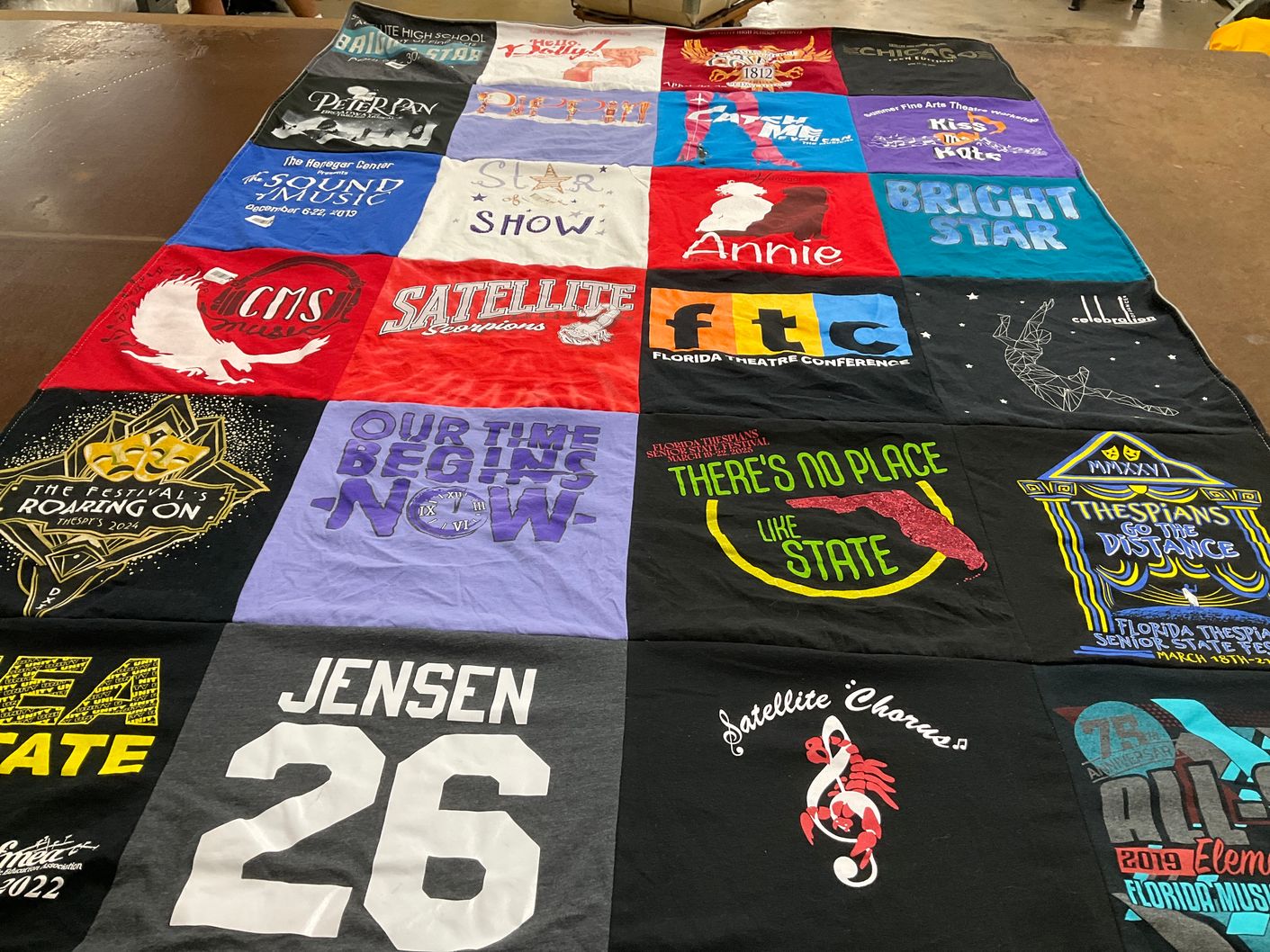 T-shirt quilt from satellite high school by Emily from FL