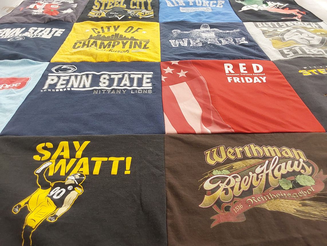 T-shirt quilt featuring pittsburgh steelers by Nikki from FL