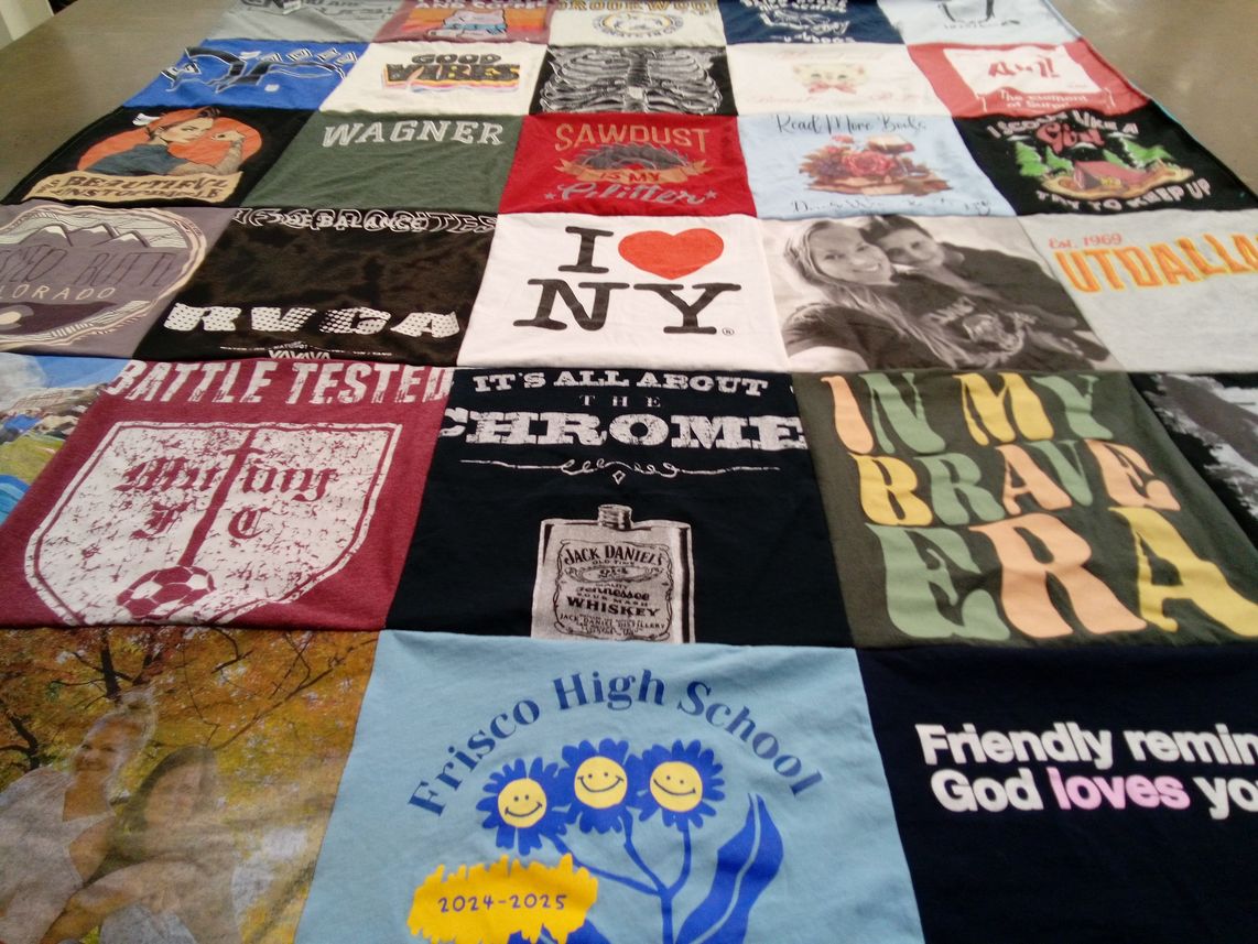 T-shirt quilt featuring mustang fc by Julie from TX