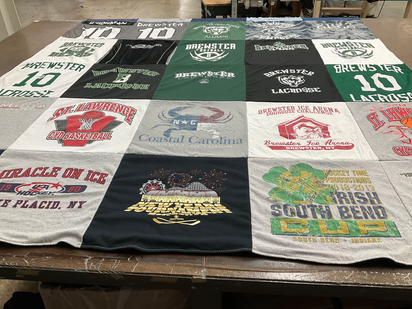 T-shirt quilt featuring brewster lacrosse by Tricia from NC