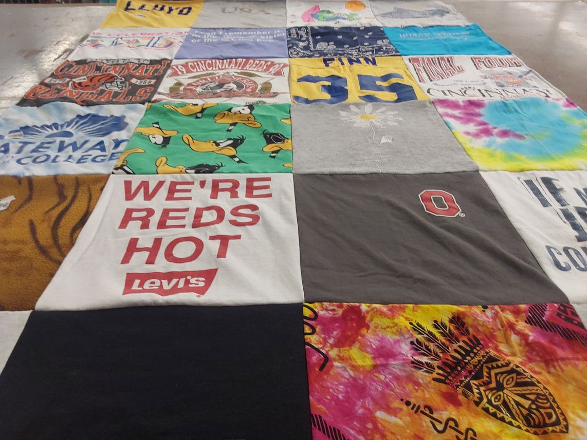 T-shirt quilt featuring cincinnati reds by Judie from KY