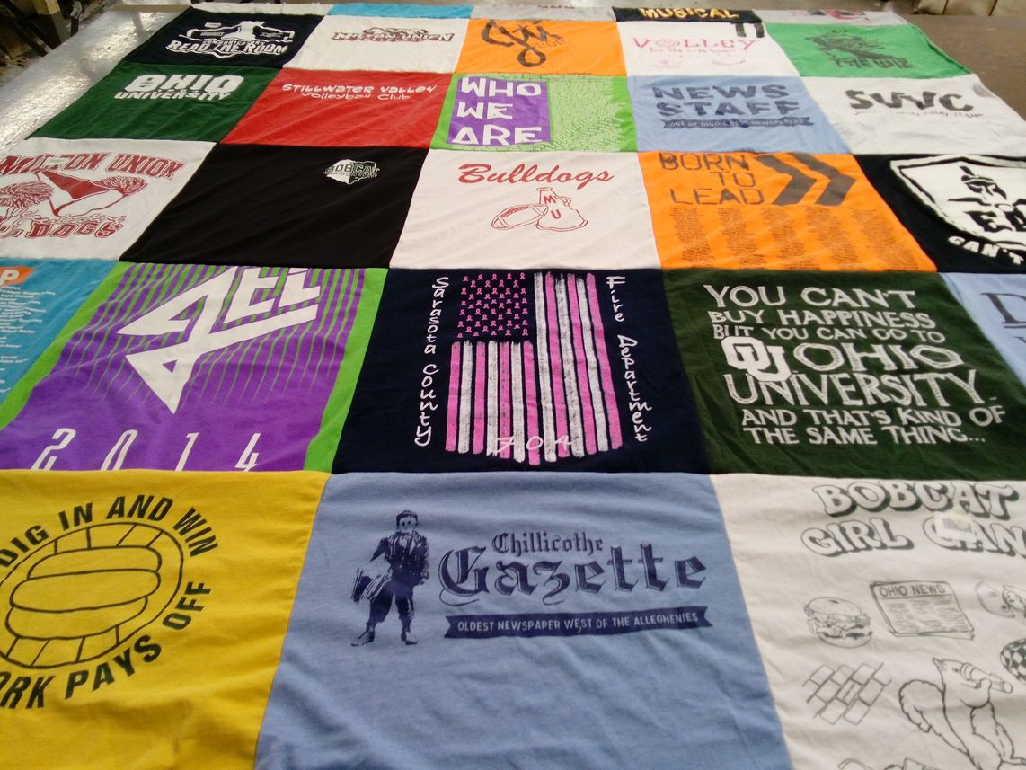 T-shirt quilt featuring bulldogs by Sara from FL