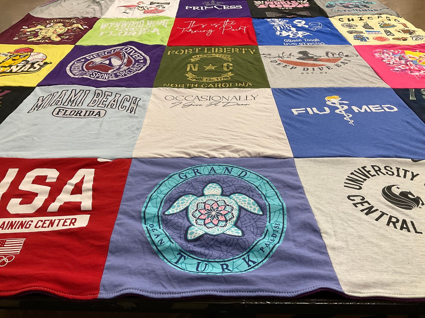 T-shirt quilt from florida international university, university central by Christine from FL