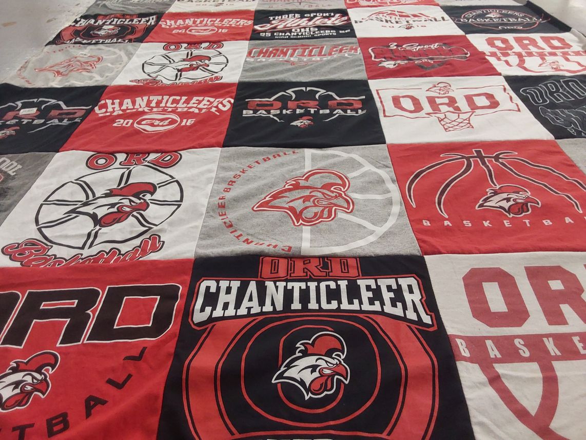 T-shirt quilt featuring ord chanticleers by Jackie from NE