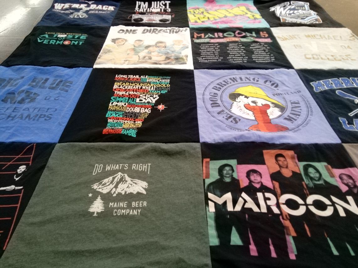 T-shirt quilt from saint michael's college by Megan from CA