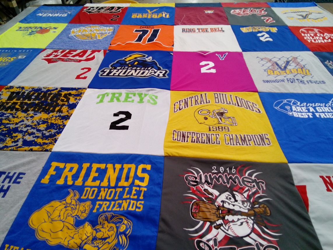 T-shirt quilt featuring wisconsin thunder by Jeni from WI