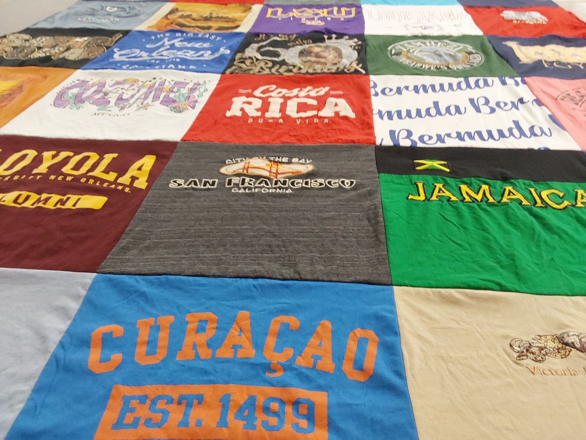 T-shirt quilt from loyola university new orleans by Melva from LA