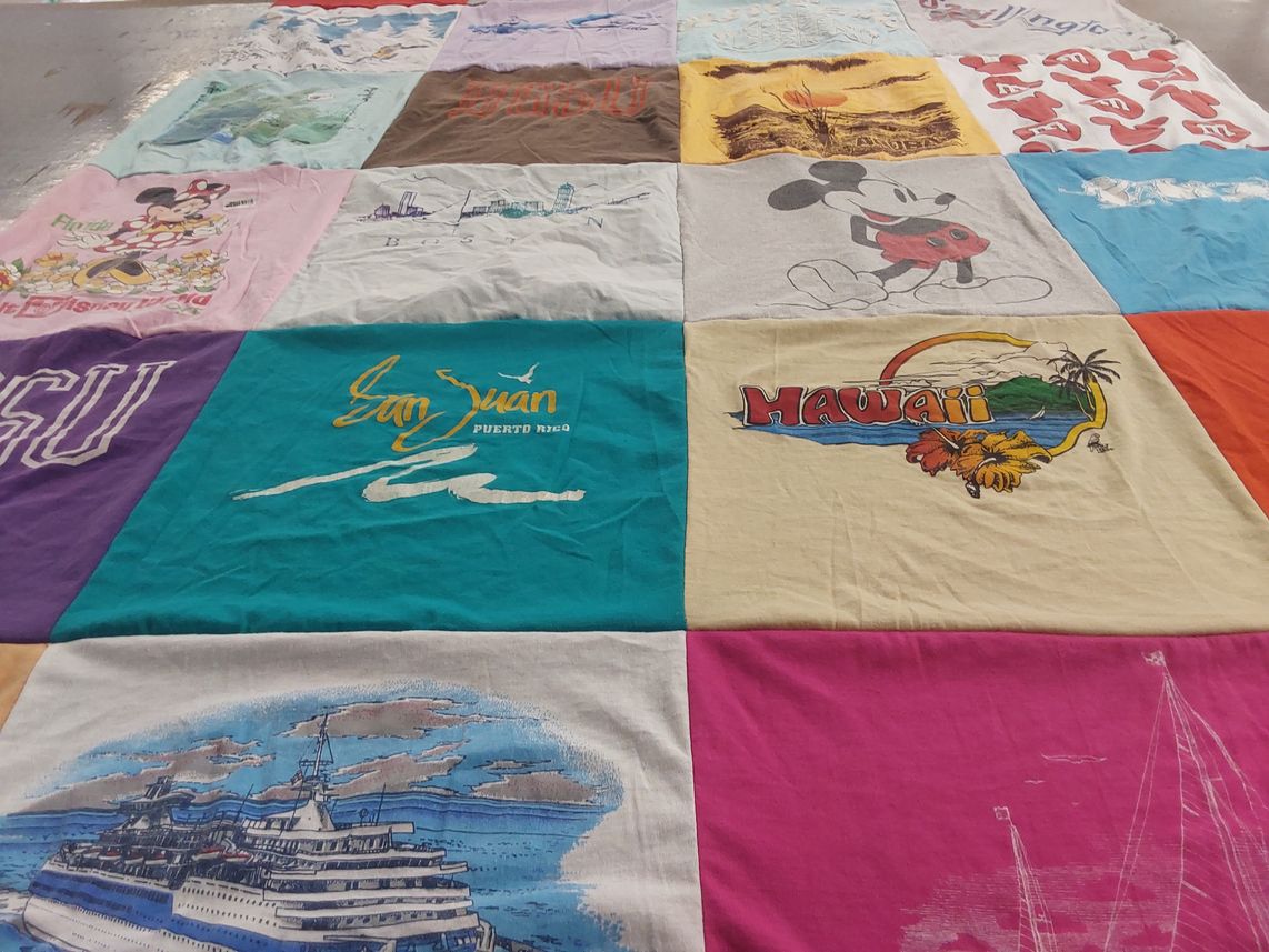 T-shirt quilt from santa juanita university by Debra from OH
