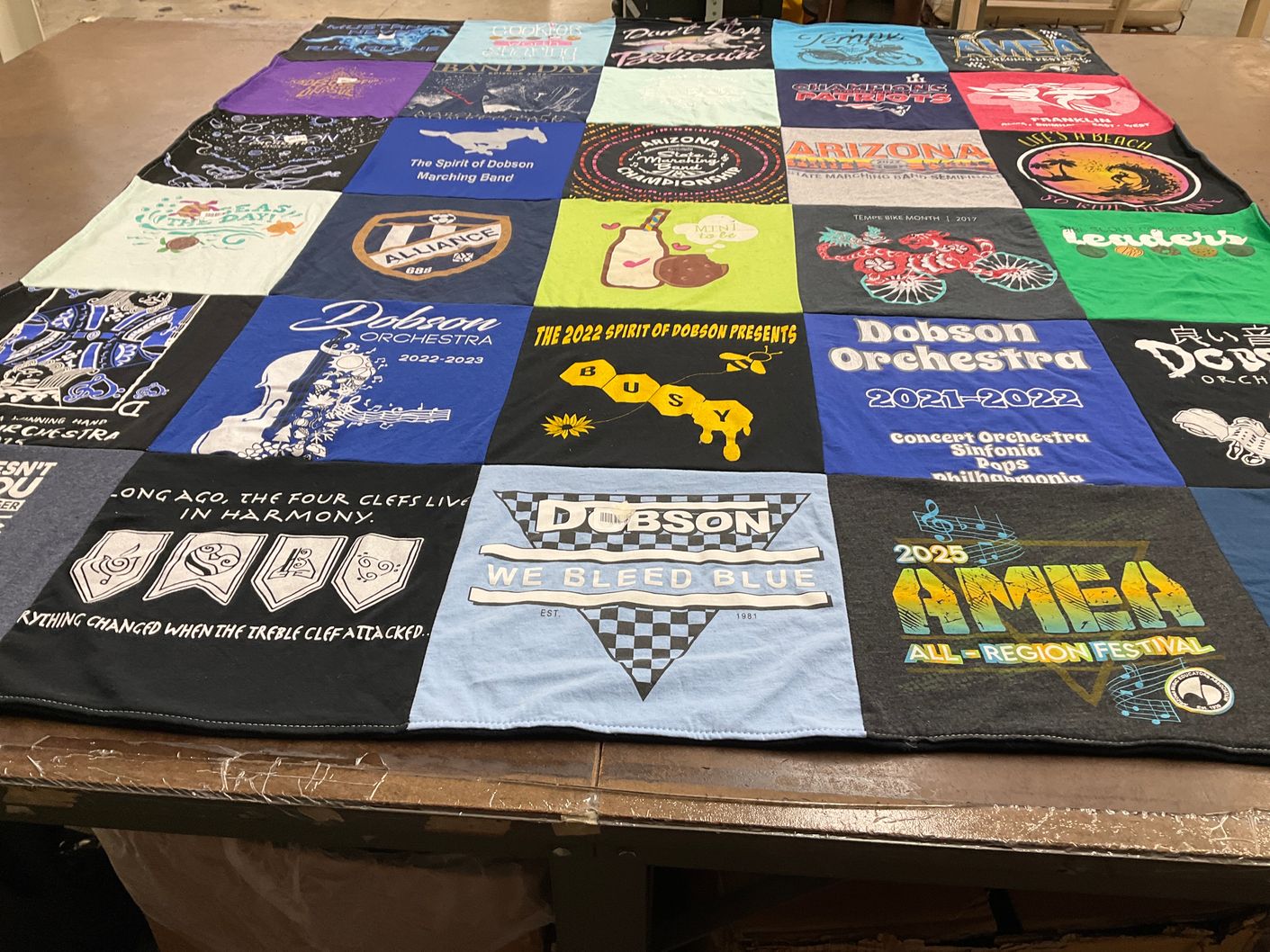 T-shirt quilt from dobson high school by Jamie from AZ