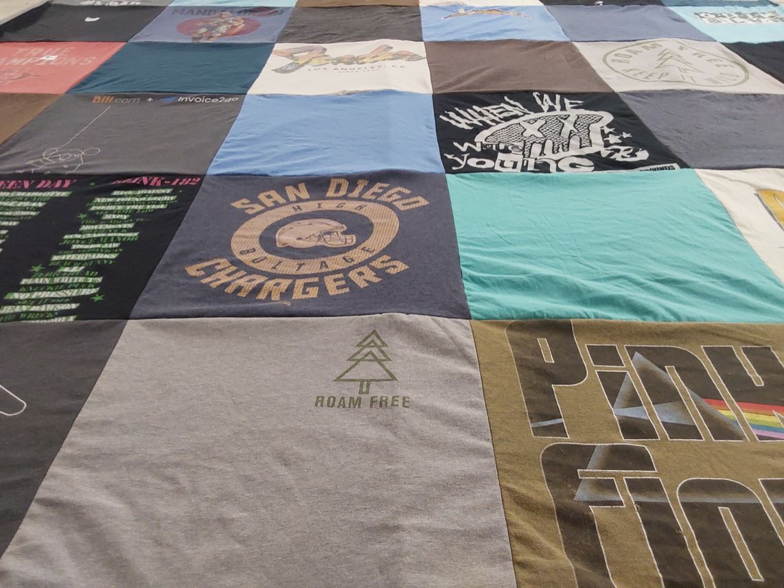 T-shirt quilt featuring san diego chargers by Janet from CA
