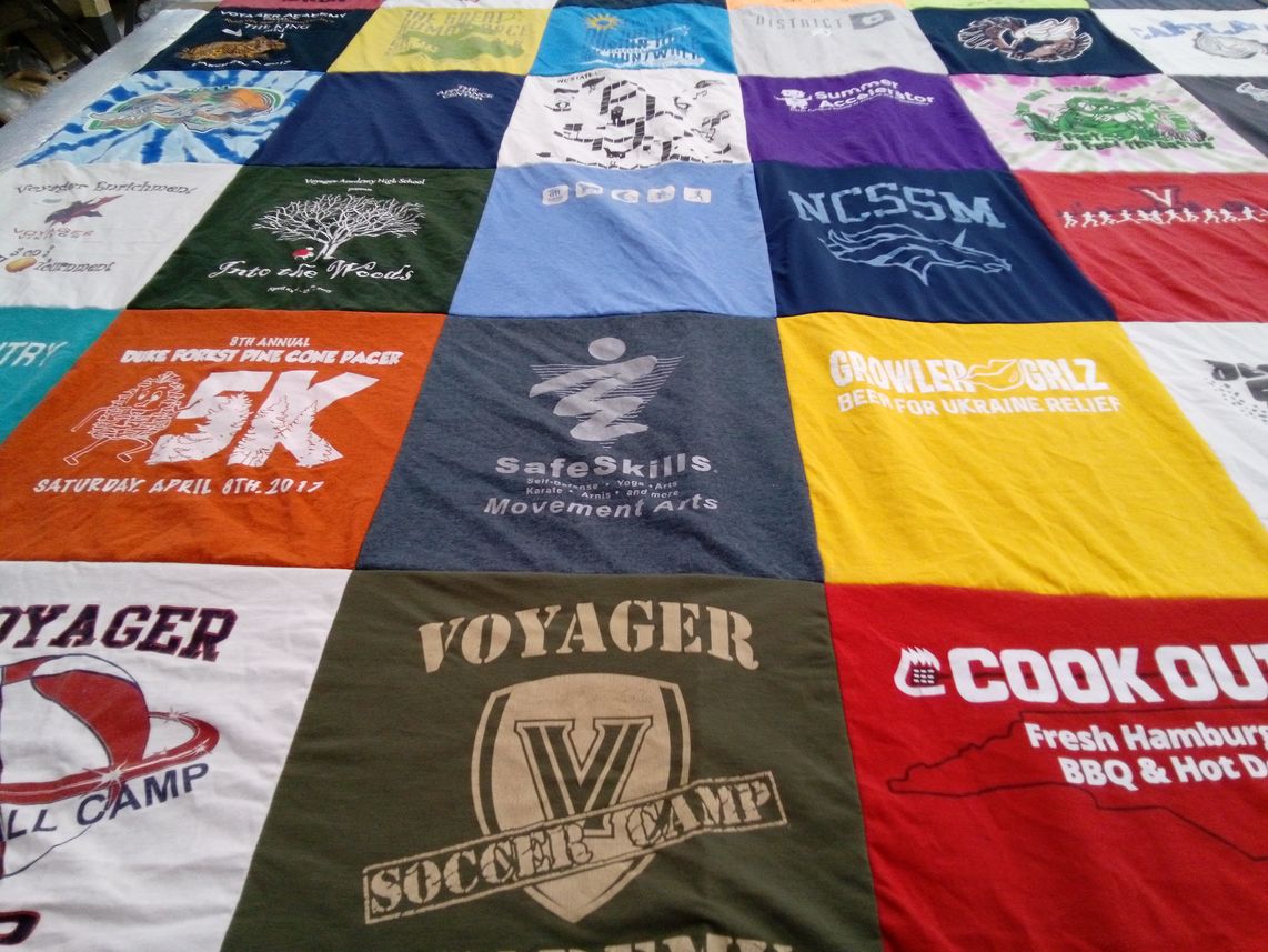 T-shirt quilt featuring voyager soccer camp by Deanna from NC