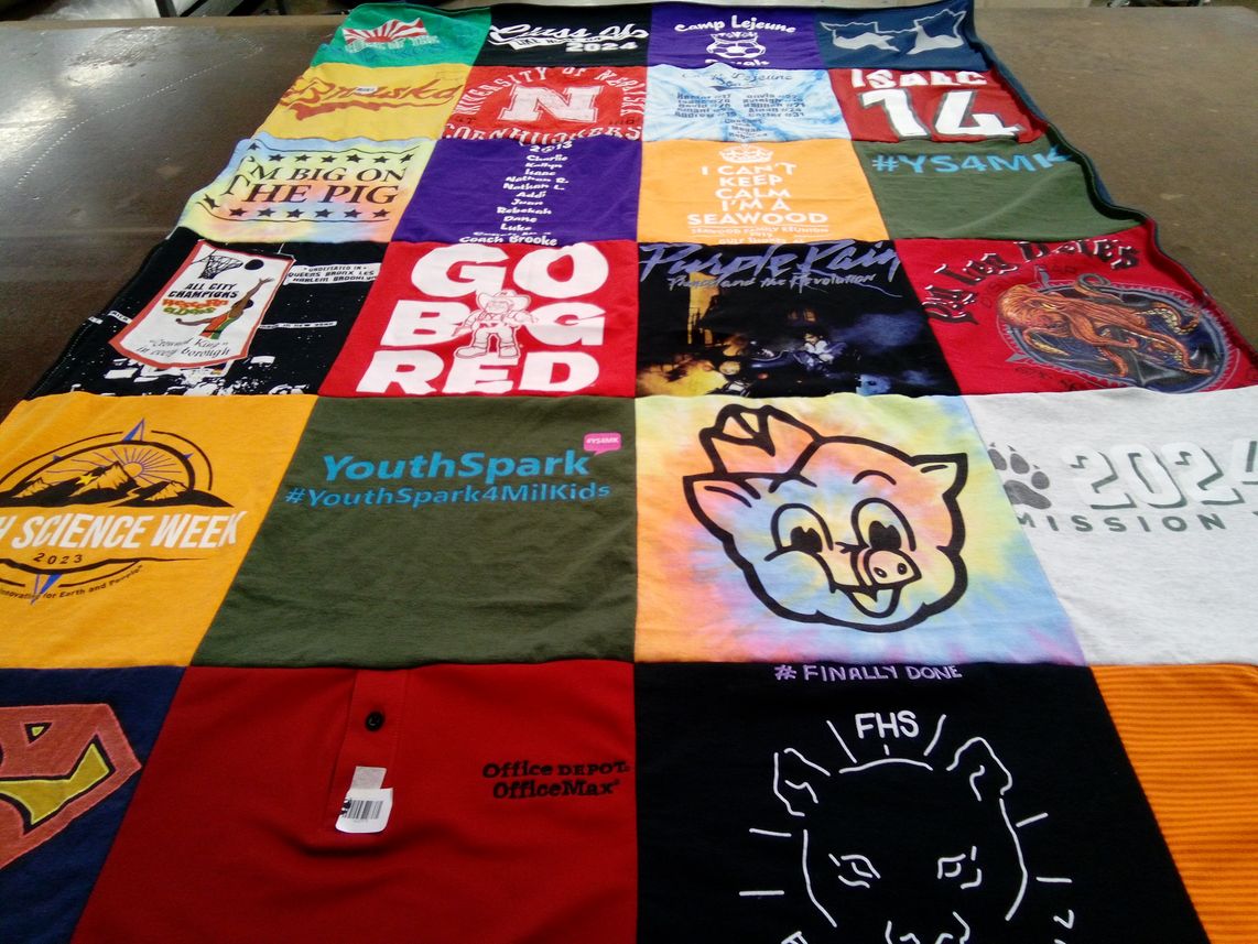 T-shirt quilt featuring fhs by Nikki from TX