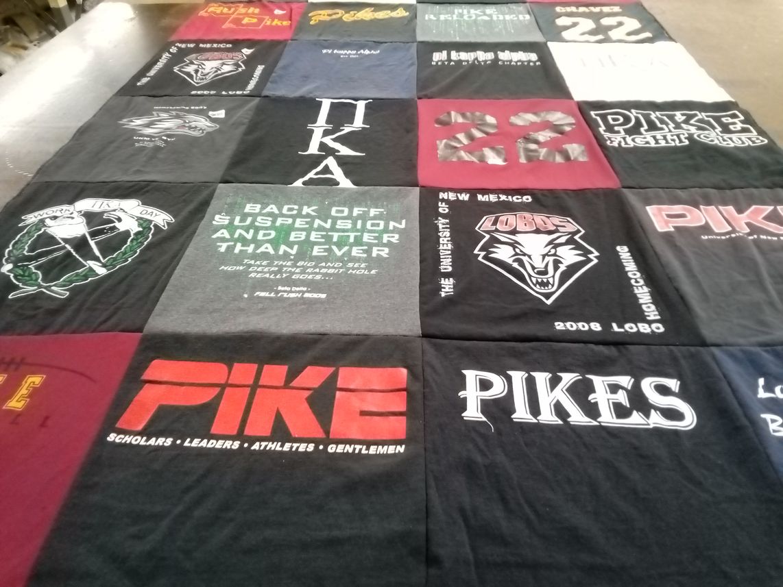 T-shirt quilt from the university of new mexico by Pamela from NM