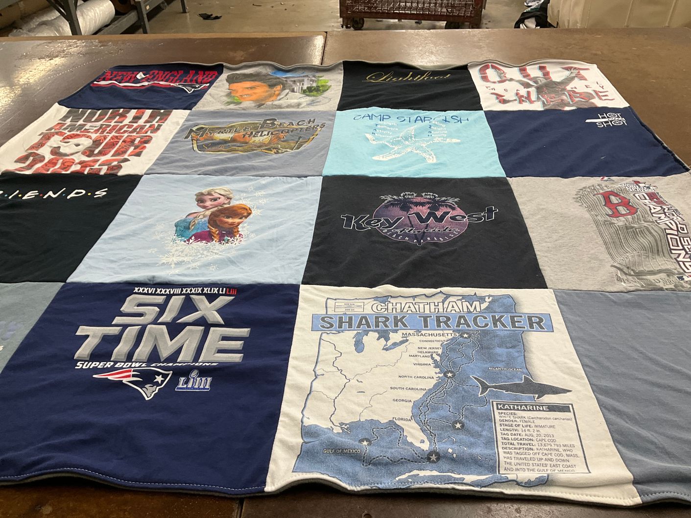 T-shirt quilt featuring new england patriots by Charlene from RI