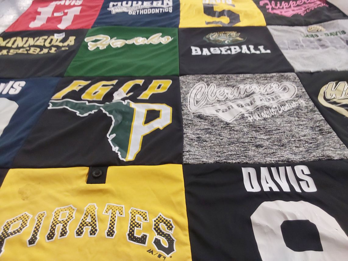T-shirt quilt featuring minneola high school baseball, pgcp pirates by Cynthia from FL