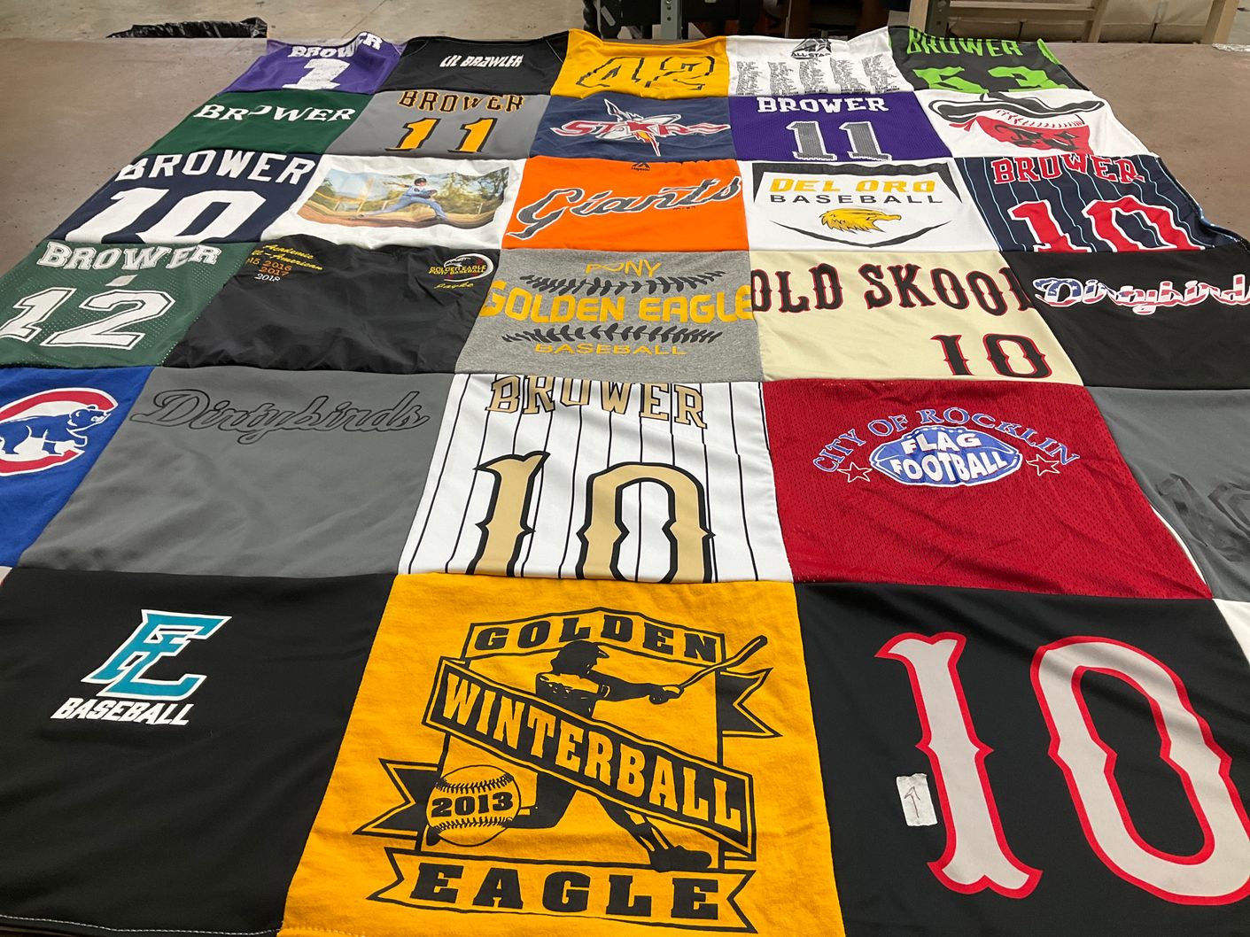 T-shirt quilt from del oro high school, brower high school by Casey from CA