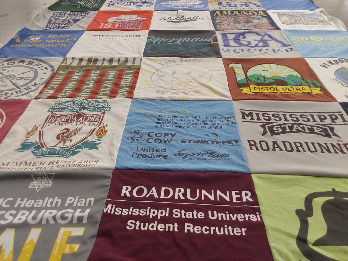 T-shirt quilt featuring mississippi state university soccer by Reid from TN