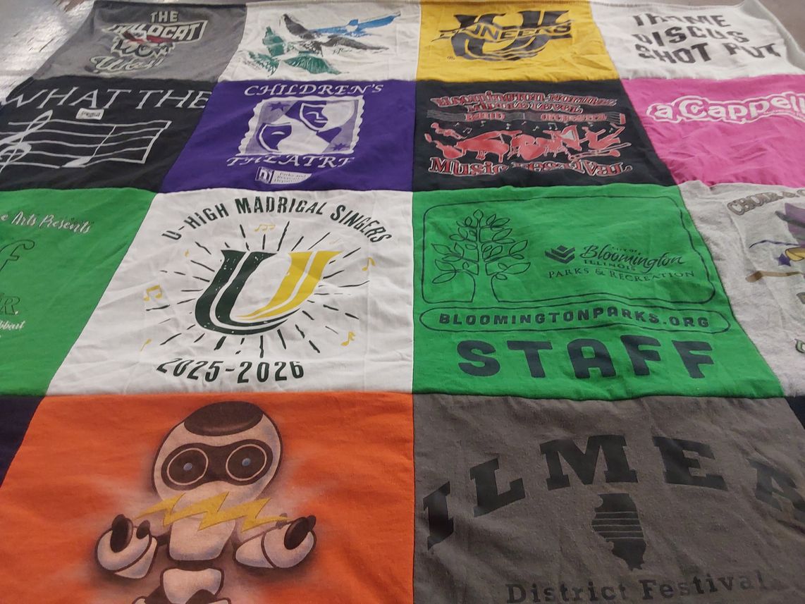T-shirt quilt from u-high school by Jennifer from IL