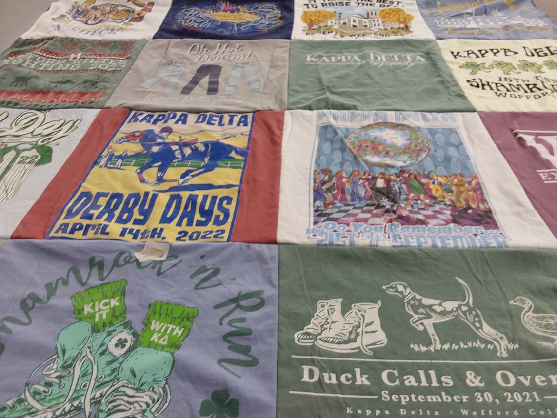 T-shirt quilt from wofford college by Mary from NC
