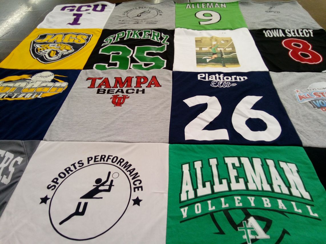 T-shirt quilt featuring gcu volleyball, jags volleyball by Tracy from IL