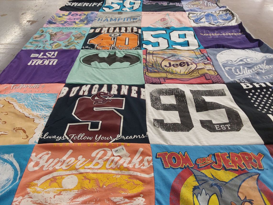 T-shirt quilt from louisiana state university by Casandra from NC