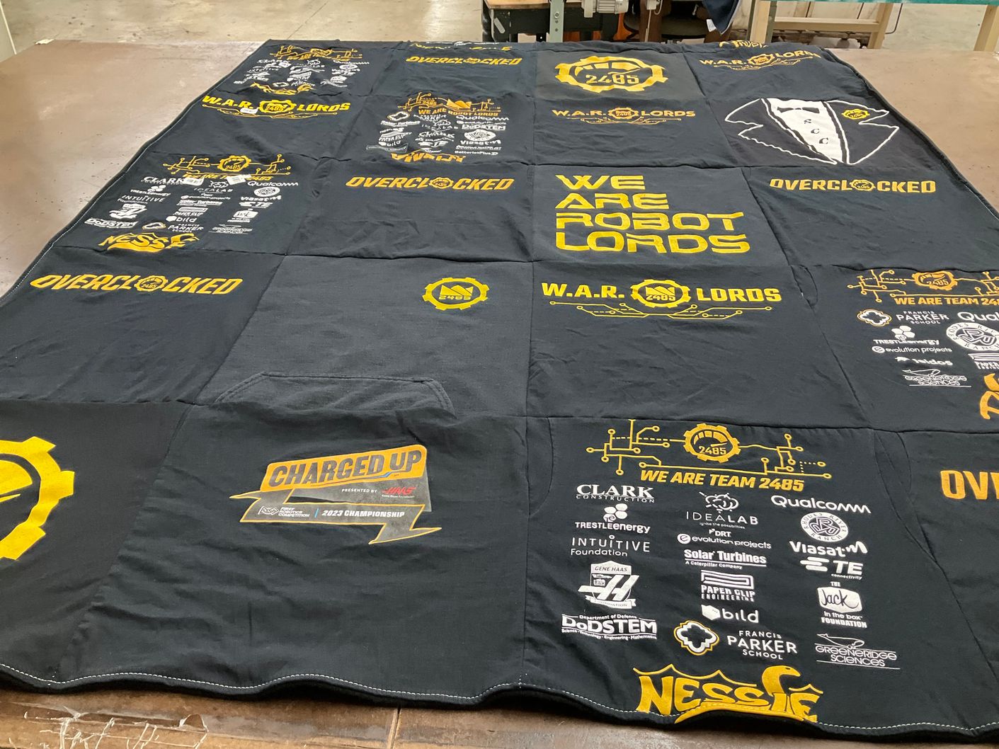 T-shirt quilt featuring w.a.r. lords by pamela from CA