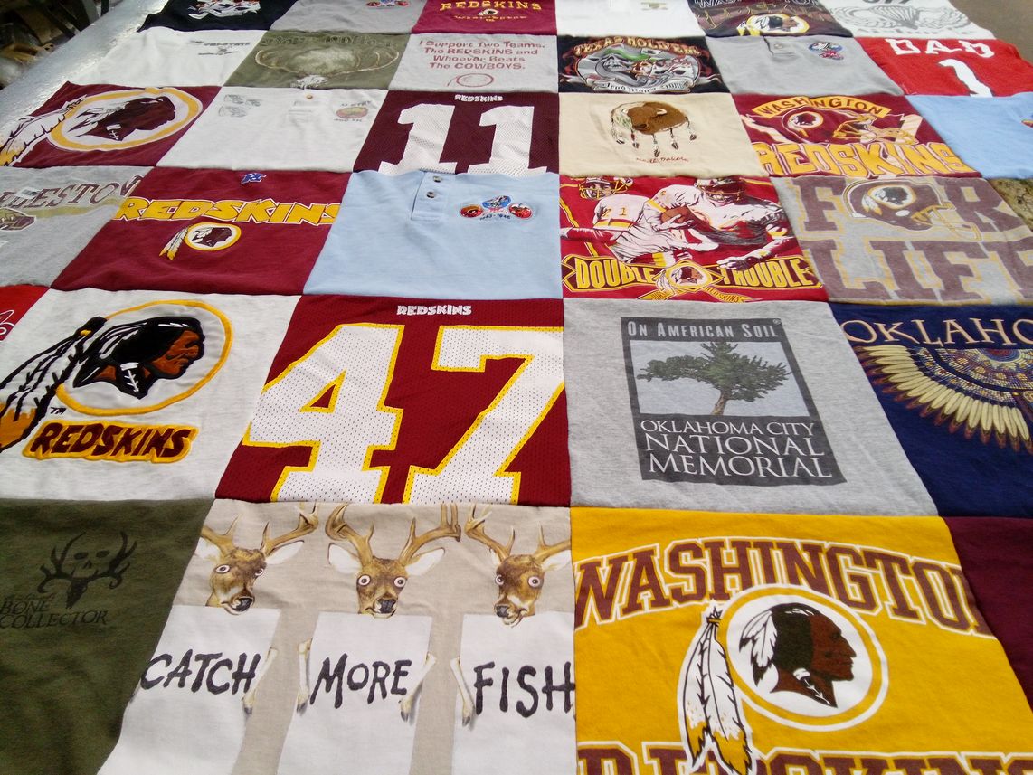 T-shirt quilt featuring washington redskins by Shannon from MD
