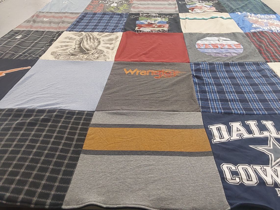 T-shirt quilt featuring dallas cowboys by Hannah from TX