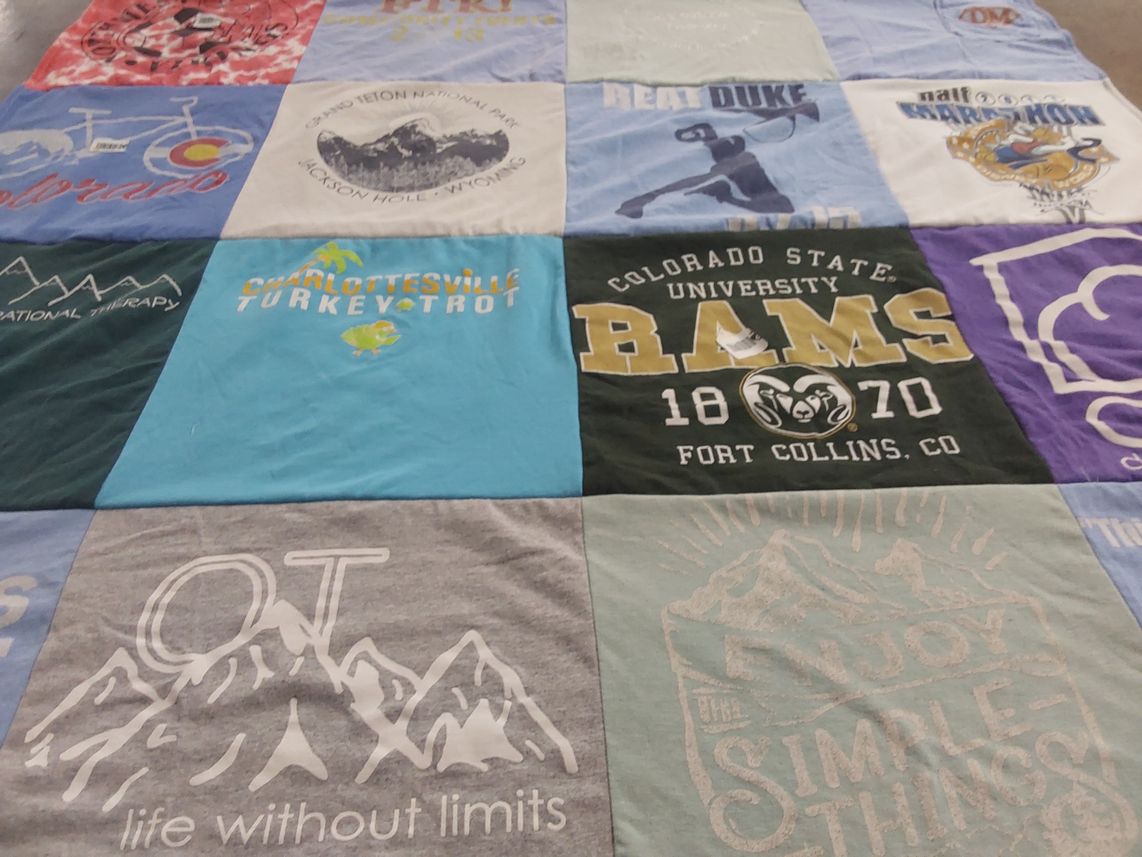 T-shirt quilt featuring colorado state university rams by Hanna from VA