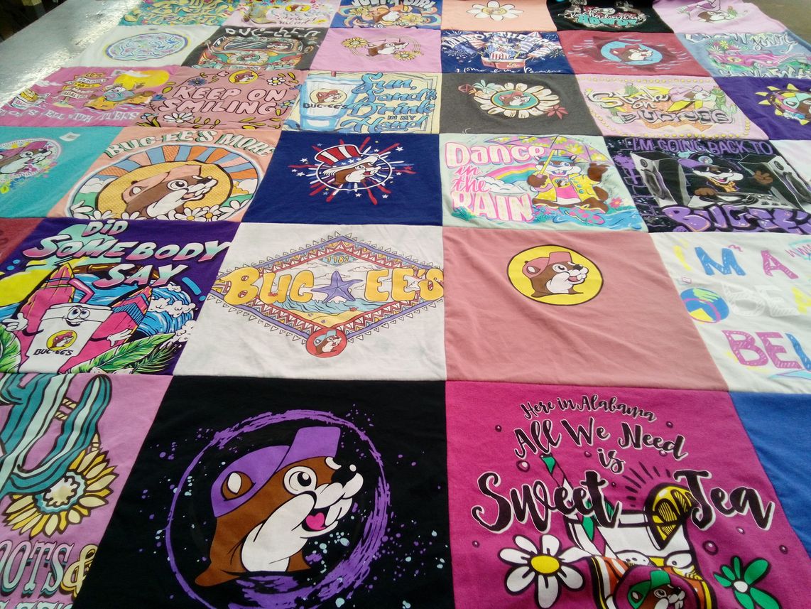 T-shirt quilt with humor, animals themes by Judith from TX