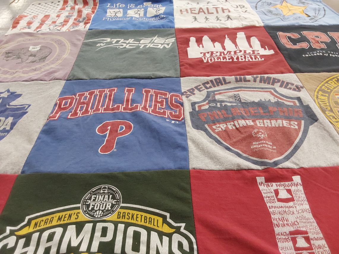 T-shirt quilt featuring philadelphia phillies by Mara from PA