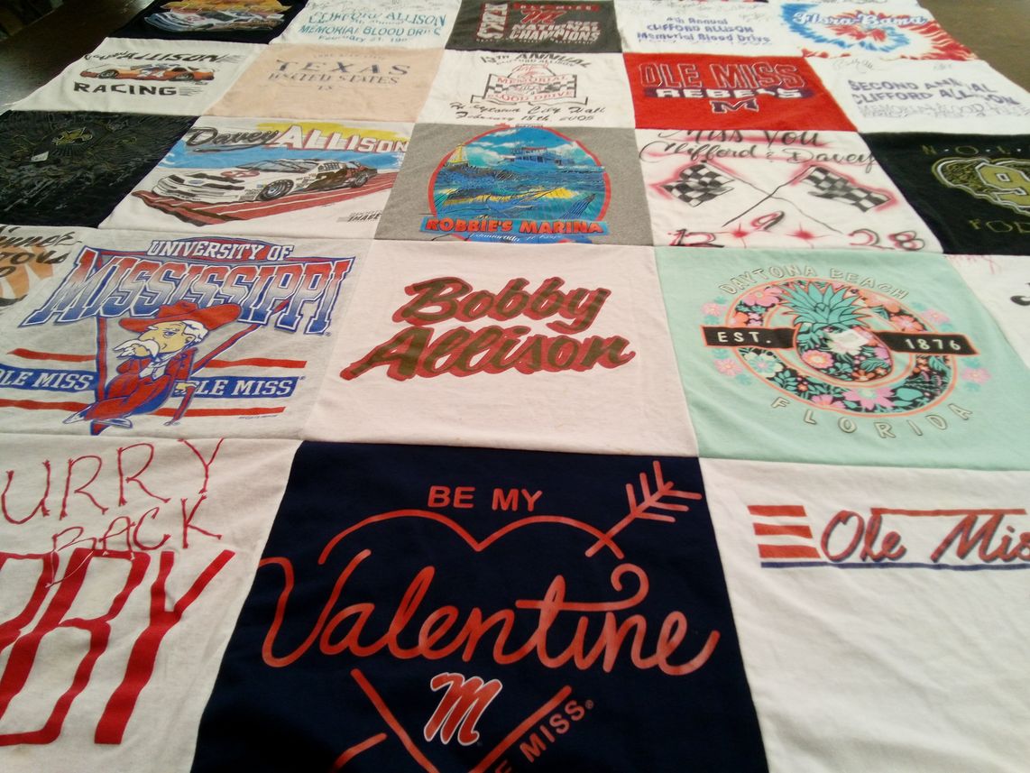 T-shirt quilt featuring ole miss rebels by Chris from AL