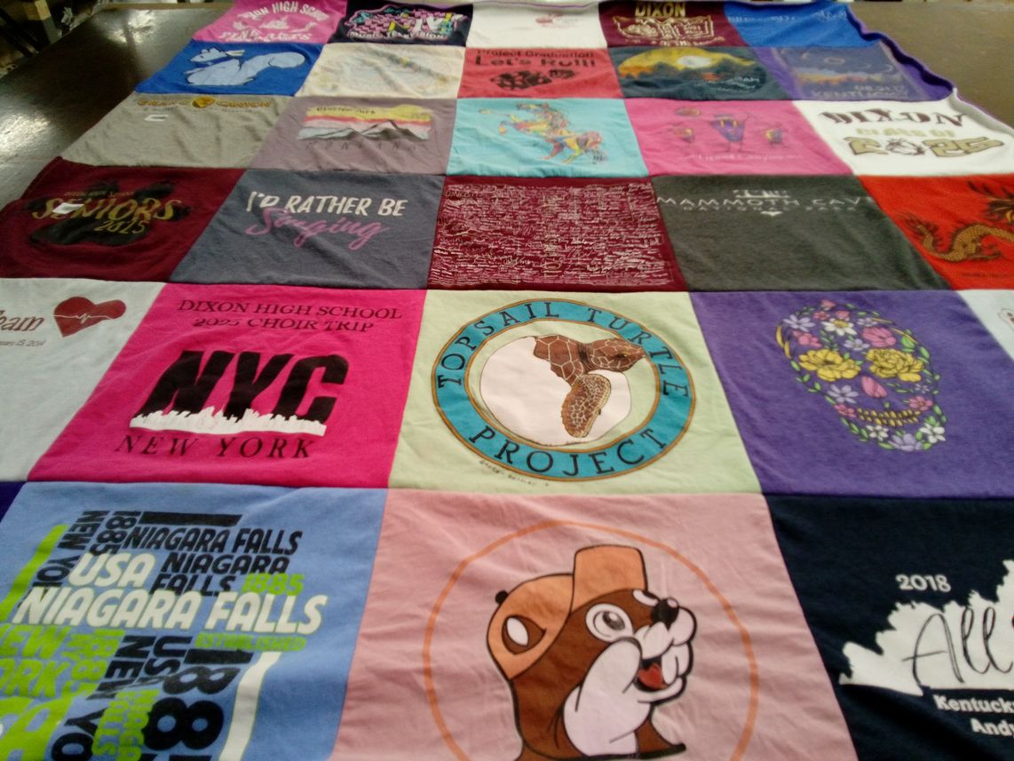 T-shirt quilt from dixon high school by Marcie from NC