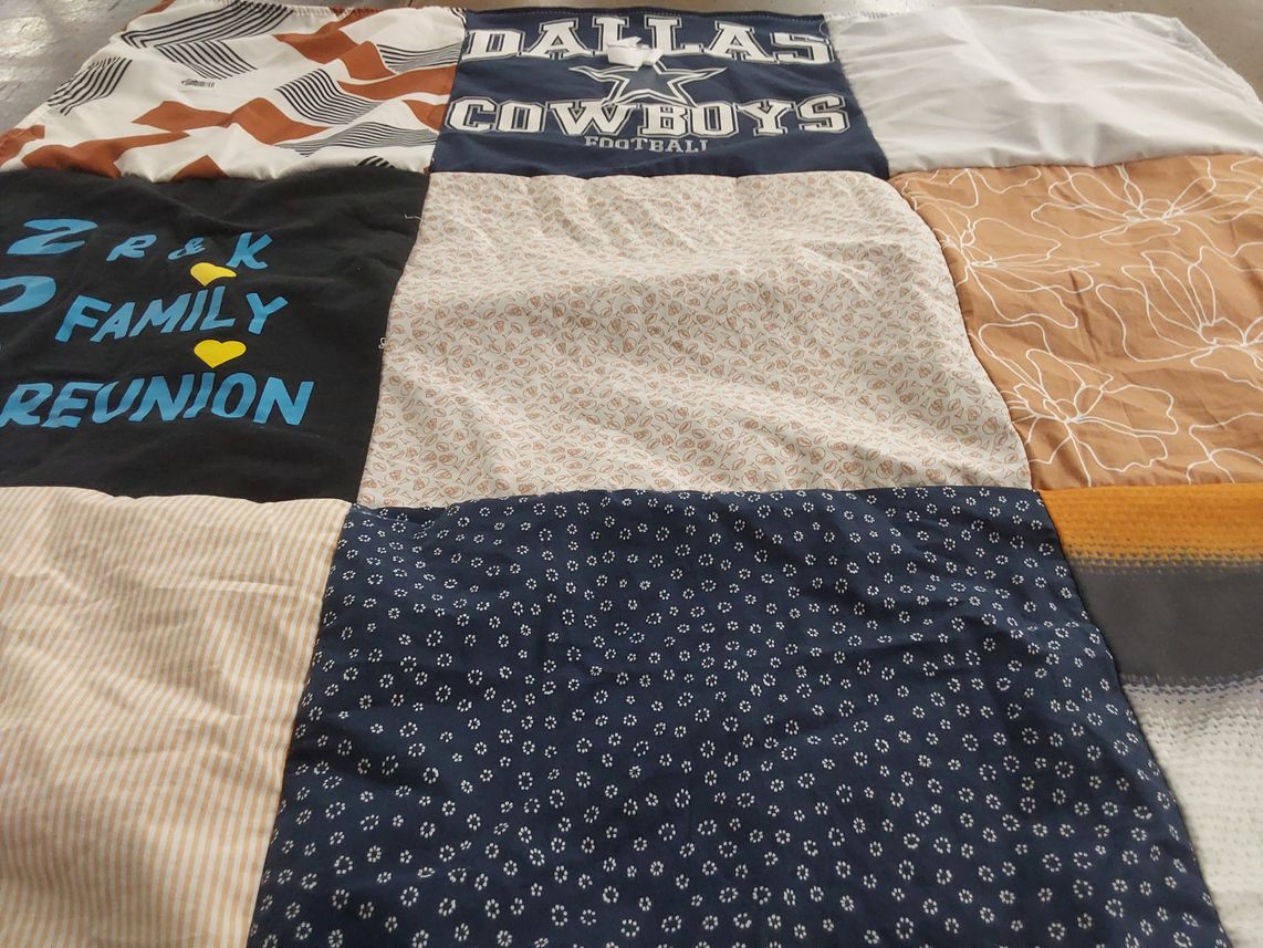 T-shirt quilt featuring dallas cowboys football by kathy from TX