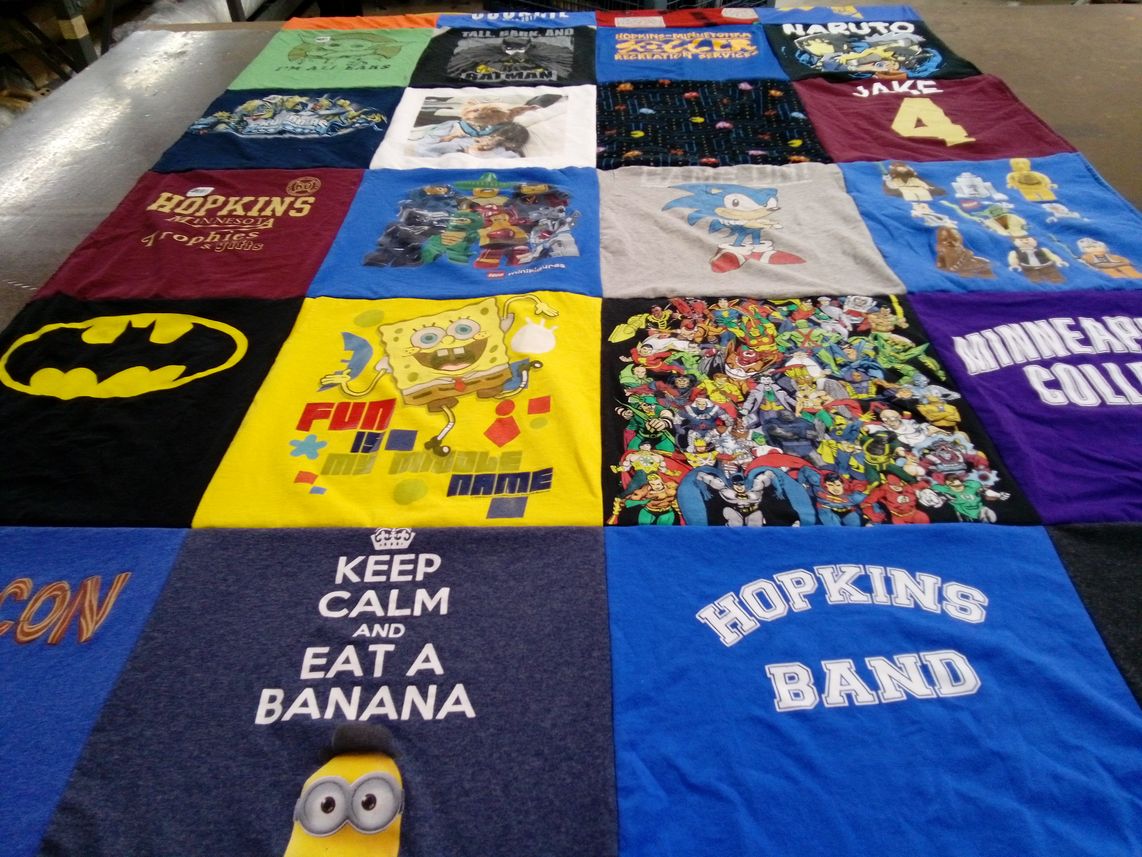 T-shirt quilt from hopkins high school by Sheila from MN