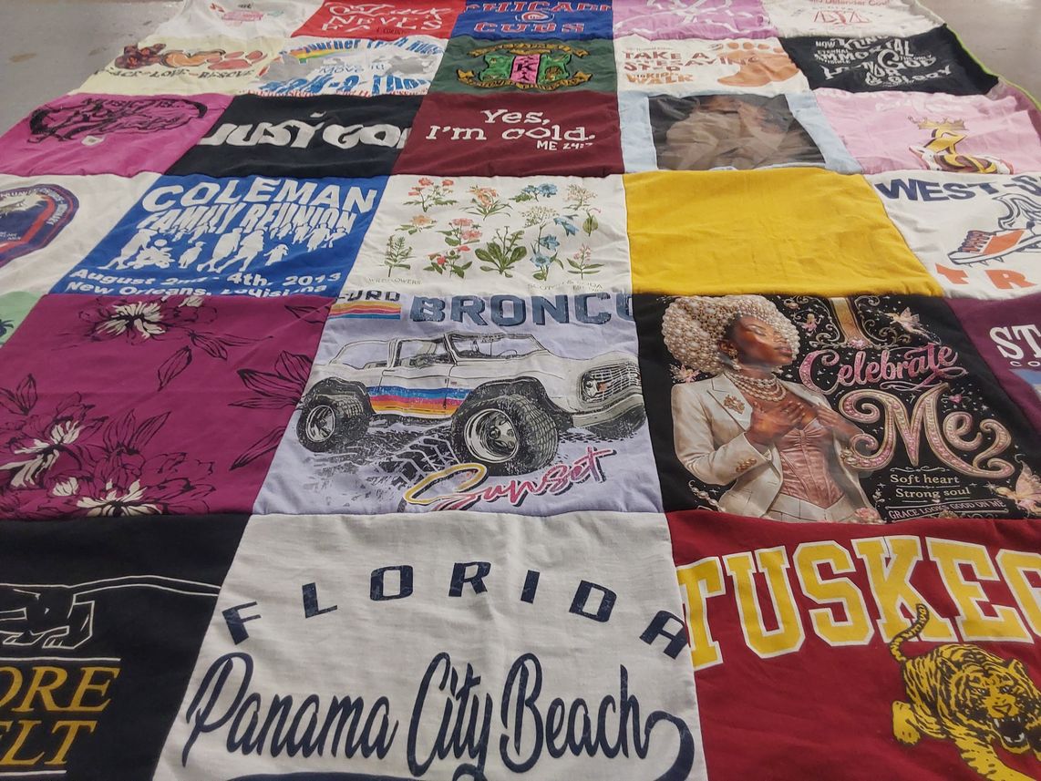 T-shirt quilt from tuskegee university by Sandra from IN