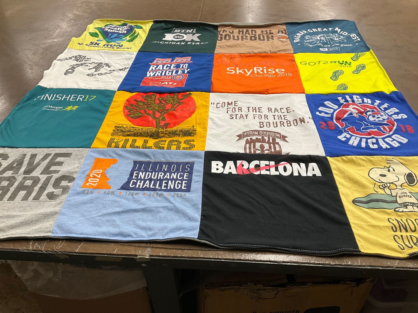 T-shirt quilt featuring chicago cubs by Anthony from IL