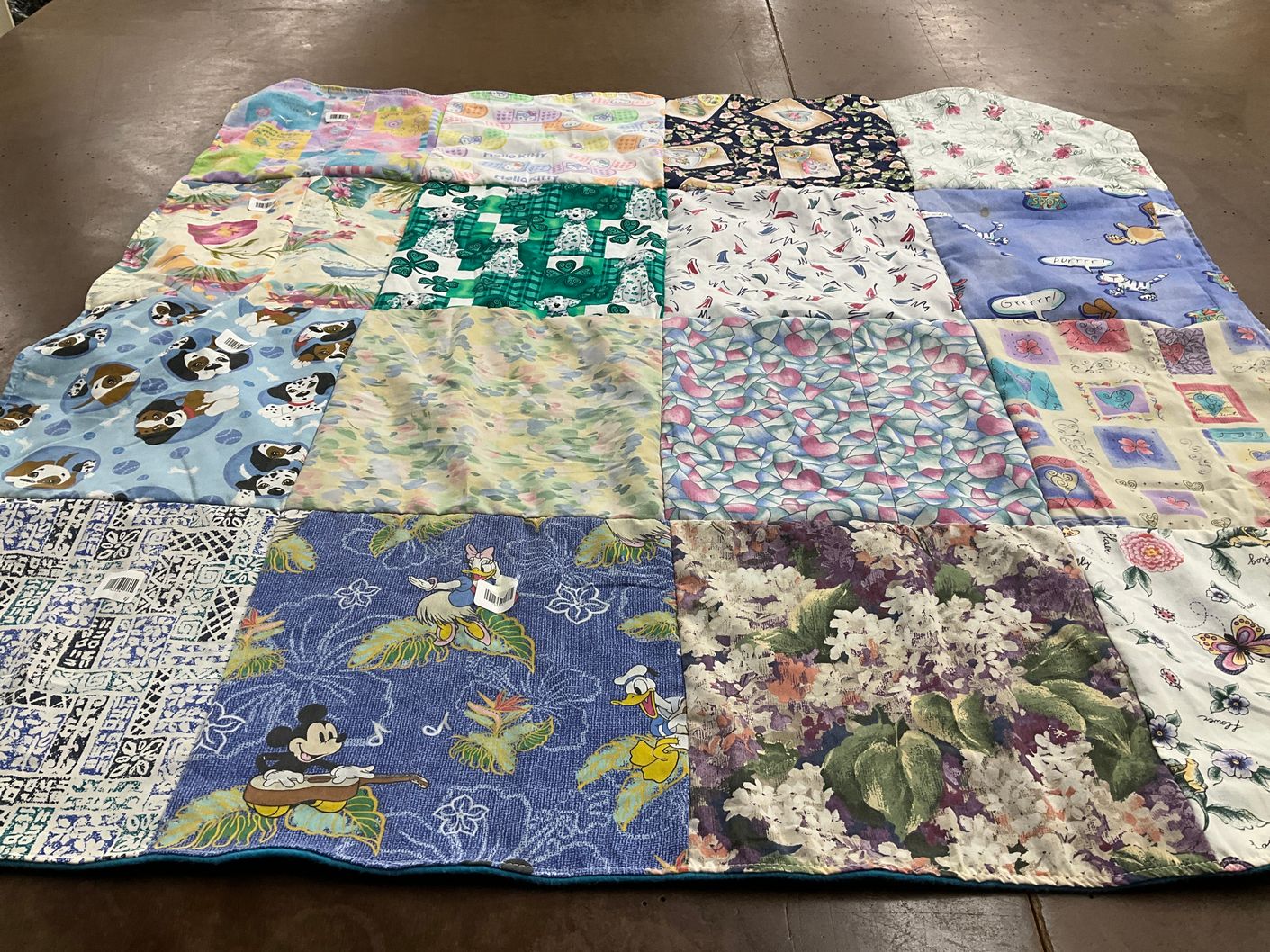 T-shirt quilt with disney, animals themes by Daniel from CA