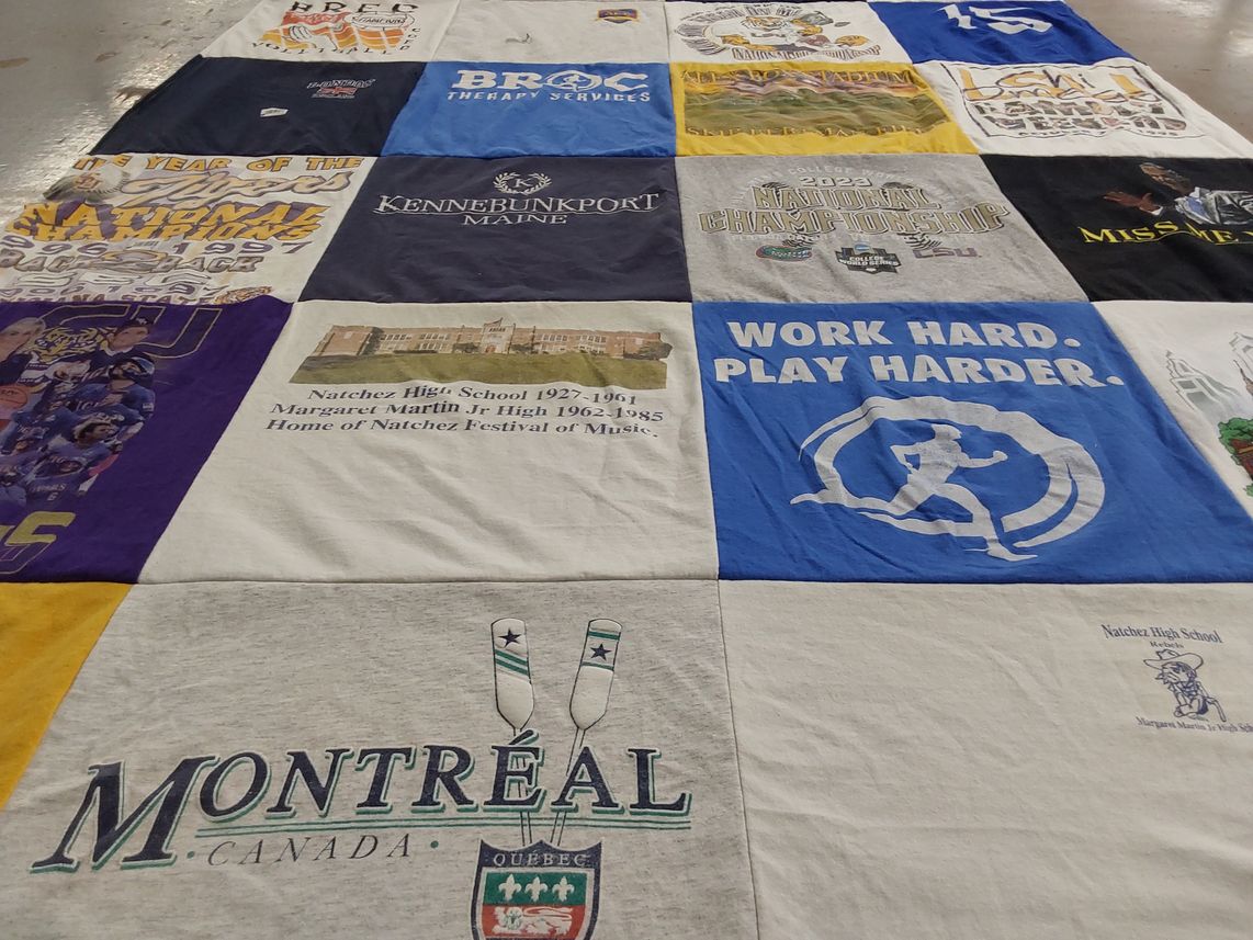 T-shirt quilt featuring lsu tigers by Mary from LA