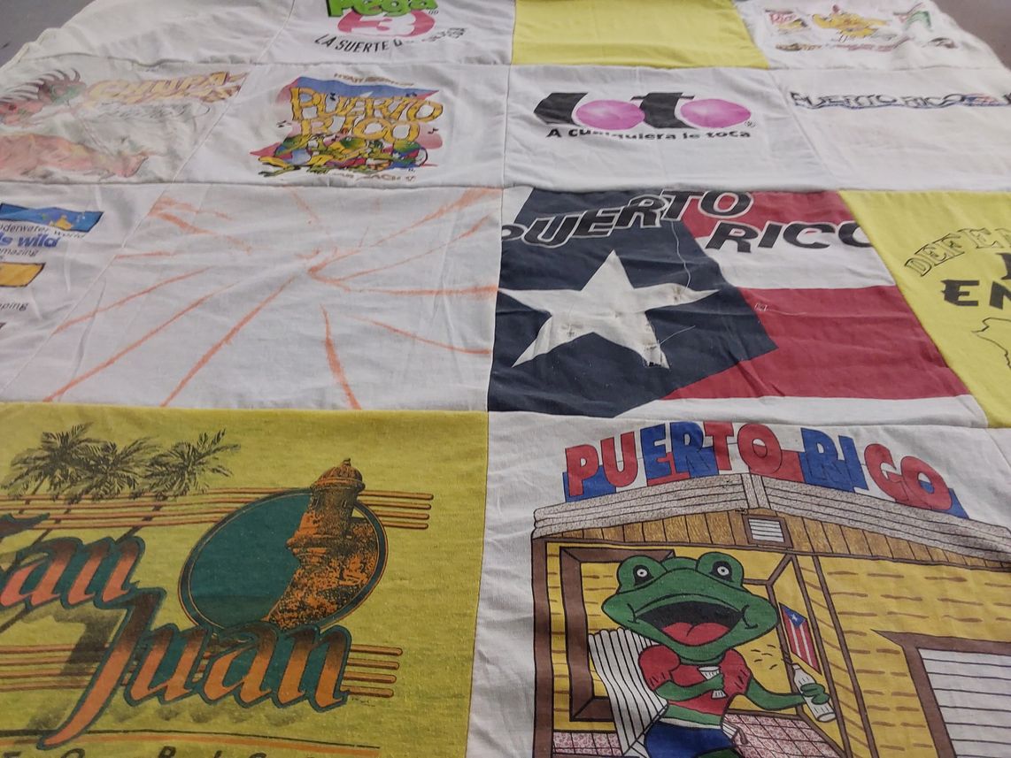 T-shirt quilt with puerto rico, cultural heritage themes by Jailene from NY