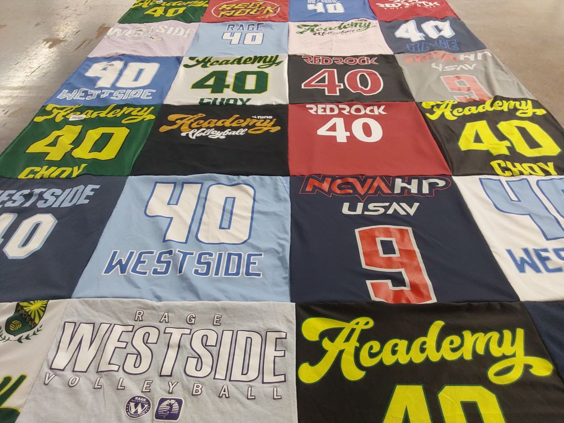 T-shirt quilt featuring westside by Katherine from CA