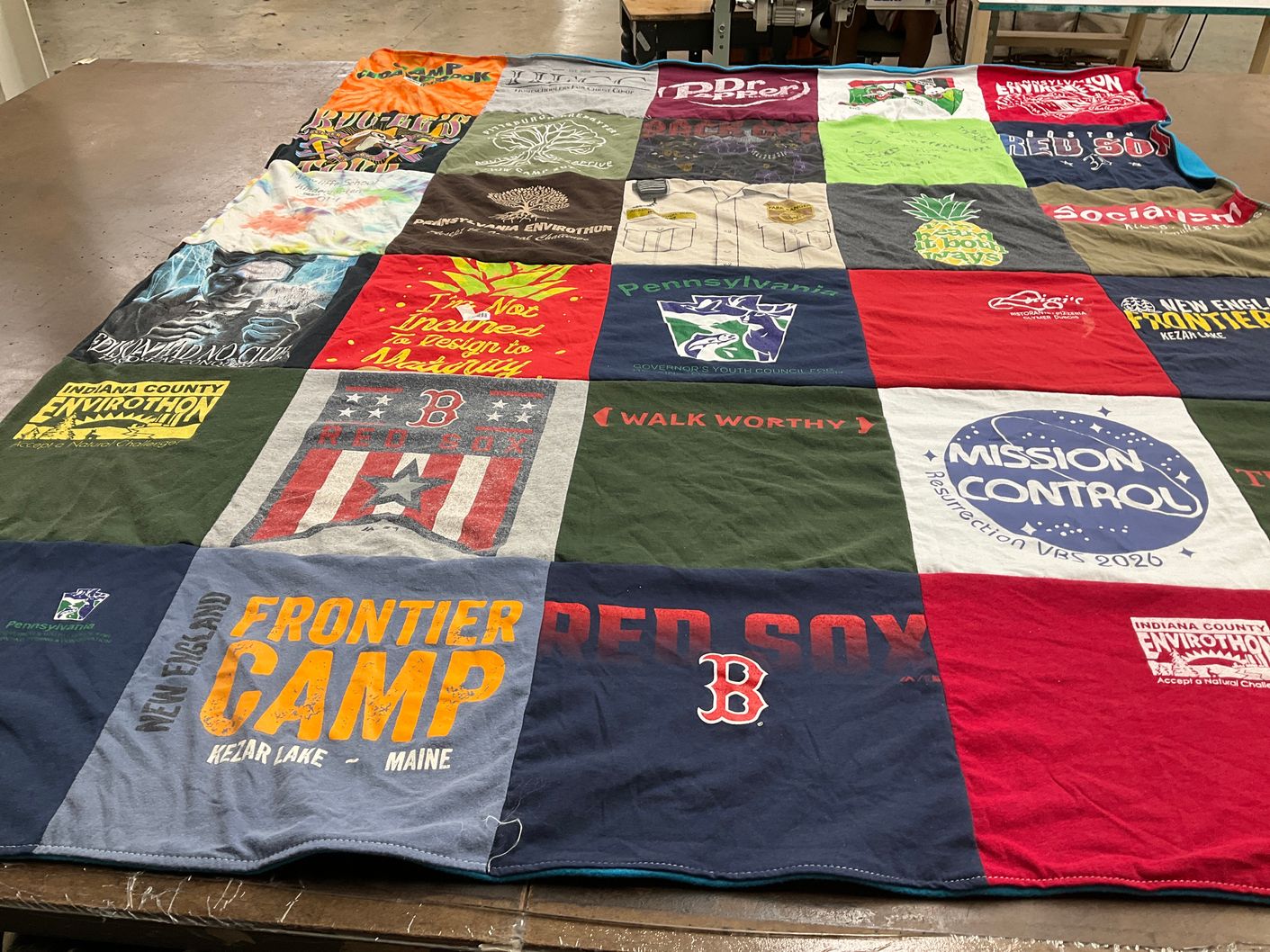 T-shirt quilt featuring boston red sox by Laura from NH