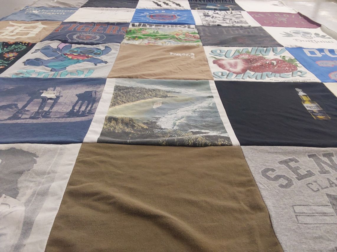 T-shirt quilt featuring tigers by Jeffrey from MI